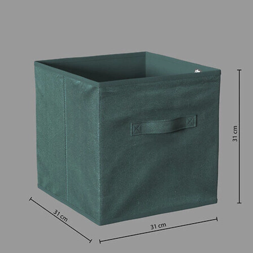 Pudełko materiałowe 31x31 Velvet khaki 5five simply smart składane do regału garderoby