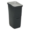 Kosz do segregacji śmieci 36L Slow czarny szary plastikowy do kuchni i biura 5five