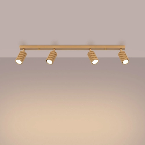 Plafon sufitowy KARBON 4L złoty ruchomy glamour do salonu i sypialni SOLLUX LIGHTING