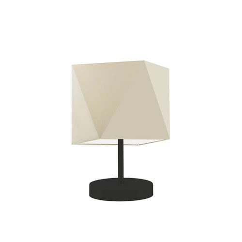 Lampka nocna z abażurem PASADENA nowoczesna kremowa do sypialni i salonu LYSNE 30 cm