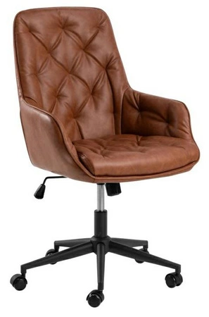 Fotel biurowy Erik brązowy PU OUTLET