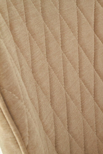 Krzesło tapicerowane Vermont beżowe do jadalni i salonu nowoczesne z czarnymi nogami Intesi