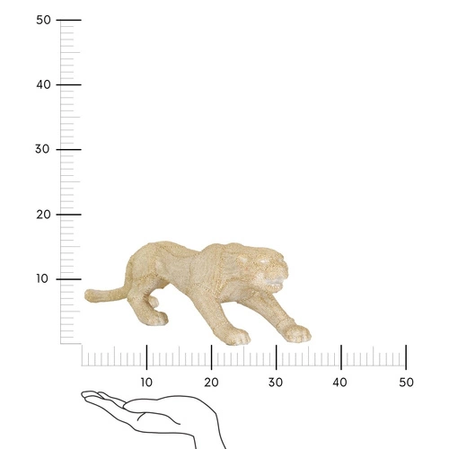 Figurka dekoracyjna pantera złota 15 cm Atmosphera glamour na komodę do salonu