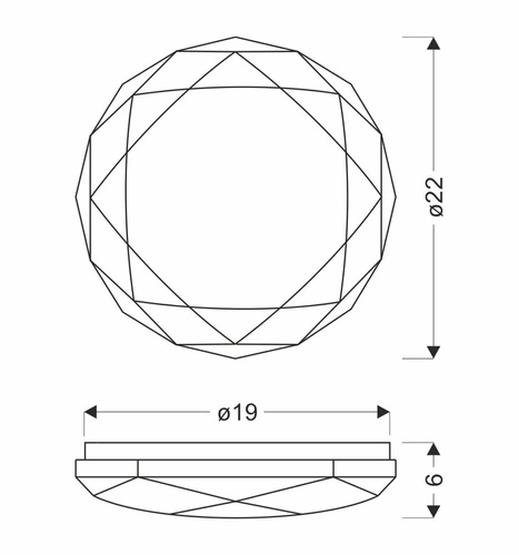 Plafon Baldo plafon 22cm 12W LED 4000K  klosz biały