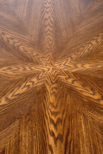 Stół okrągły do jadalni Carmelia 100 cm nowoczesny orzech czarny blat na jednej nodze Intesi