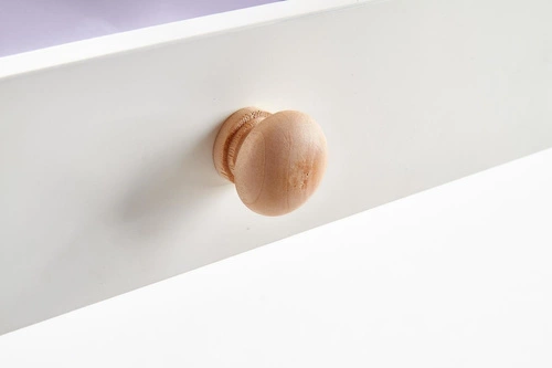 Biurko skandynawskie do pracy z szufladą i półkami Interi dąb sonoma białe 120x60 cm Intesi