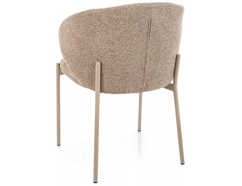 Krzesło Elsme beżowe welurowe do jadalni i salonu nowoczesne
