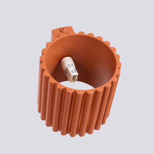 Plafon okrągły AURA czerwony nowoczesny minimalistyczny do salonu i kuchni aluminium