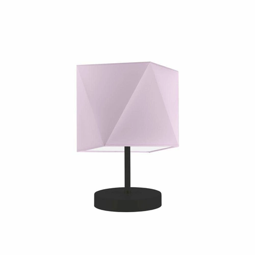 Lampka PASADENA abażur jasny fioletowy stelaż czarny