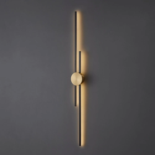 Kinkiet LED CENTRO czarny nowoczesny lampa ścienna do salonu i sypialni 122 cm