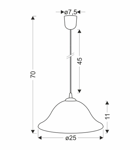 Lampa wisząca Vera chromowa szklana do salonu i jadalni klasyczna 25 cm CANDELLUX