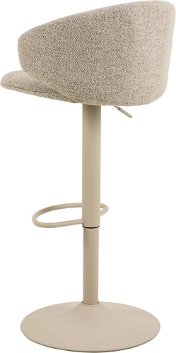 Hoker Ella beżowy nowoczesny tapicerowany z oparciem i podłokietnikami regulowany do kuchni Actona