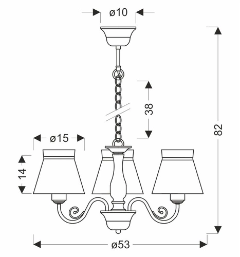 Lampa wisząca ROZANO biały 1x40W E27 abażur kwiatowy