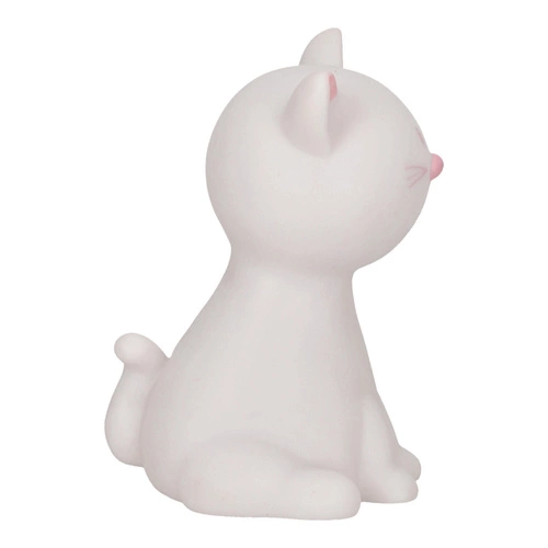 Lampka nocna do pokoju dziecka Cat Night biała nowoczesna przenośna LED z regulacją koloru Intesi