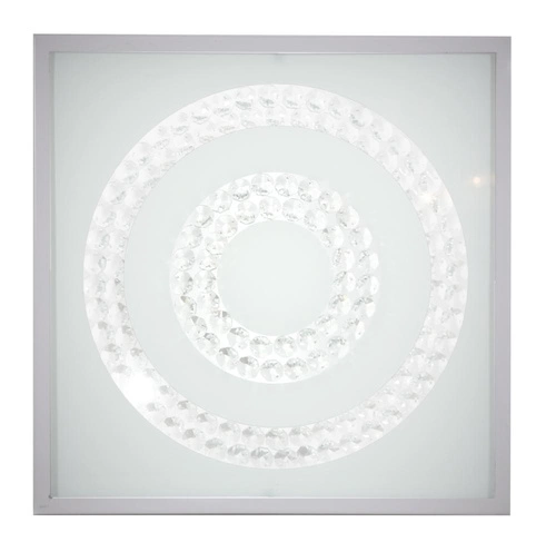 Plafon kwadratowy LED Lux 29x29 nowoczesny szklany do salonu i kuchni satyna CANDELLUX