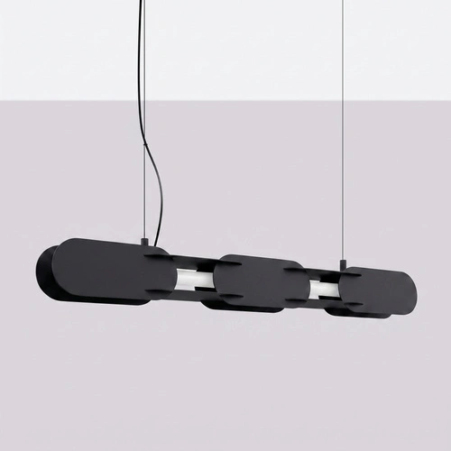 Lampa wisząca LED CHAIN 91 czarna nowoczesna do salonu nad stół
