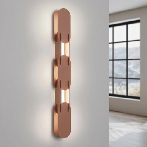 Kinkiet ścienny CHAIN 91 LED mocca nowoczesny do salonu