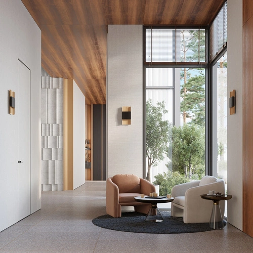 Kinkiet ścienny DURLIN nowoczesny złoty czarny metalowy do salonu i sypialni 40 cm SOLLUX