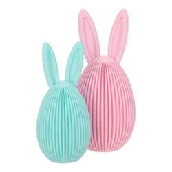 Intesi zestaw 2 figurek wielkanocnych jajek pastelowych dekoracja świąteczna na stół 17 cm