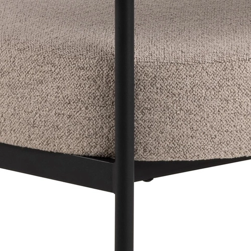 Fotel wypoczynkowy Oakfield beżowy Monza do salonu nowoczesny tapicerowany z podłokietnikami