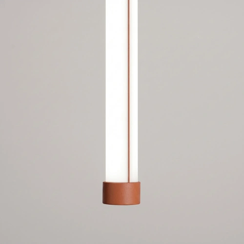Lampa wisząca TRANG LED ochra czerwona regulowana nad wyspę