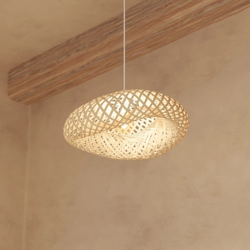 Lampa sufitowa bambusowa Beddy Atmosphera boho do salonu i jadalni nad stół 51 cm