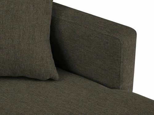 Narożnik z funkcją spania Gabriel Dark Grey Structured Fabric prawostronny