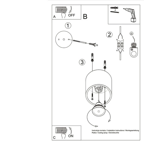 Plafon sufitowy ORBIS 1 złoty nowoczesny metalowy do salonu i sypialni SOLLUX