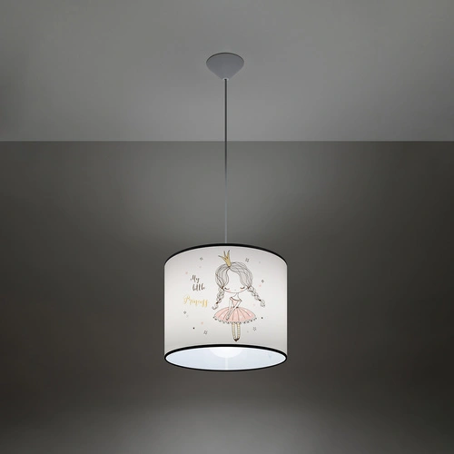 Lampa wisząca PRINCESS 30 nowoczesna z abażurem do pokoju dziecka bajkowa wielokolorowa