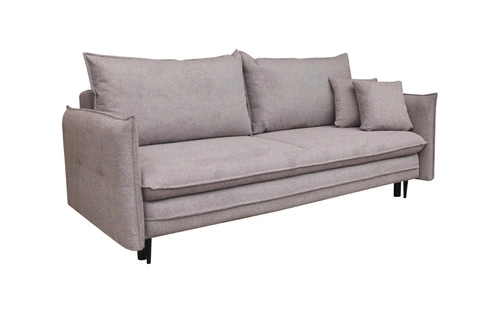 Sofa rozkładana Milagro 3 osobowa z funkcją spania i pojemnikiem do salonu nowoczesna szarobeżowa