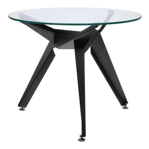 Stół Troy 90cm transparentny/ czarny      outlet