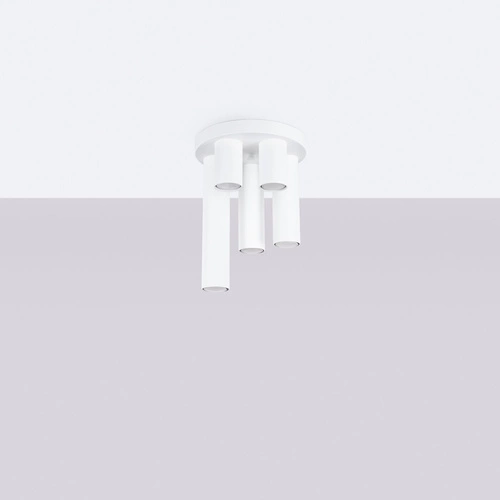 Plafon sufitowy nowoczesny biały LAGOS 5P SOLLUX do salonu, sypialni i przedpokoju