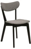 Krzesło Roxby tapicerowane szare/czarne   OUTLET