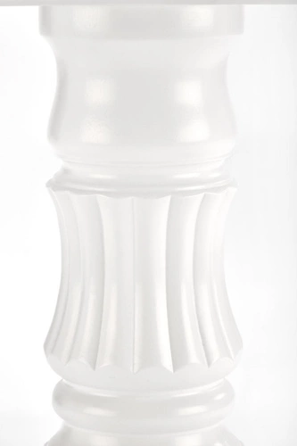 Stół okrągły rozkładany Bator biały połysk do jadalni 4-6 osób styl ludwikowski Intesi