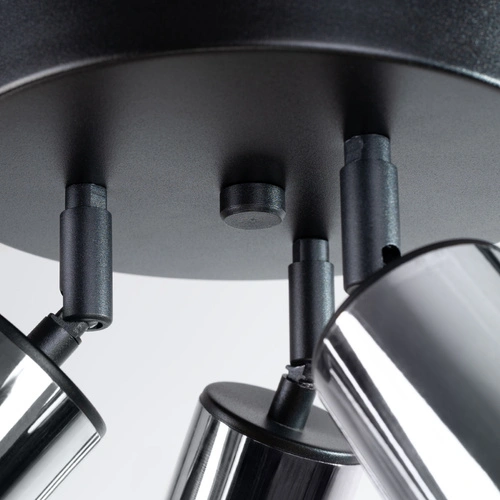 Plafon sufitowy WINX 3P czarny chrom nowoczesny metalowy do salonu i sypialni SOLLUX