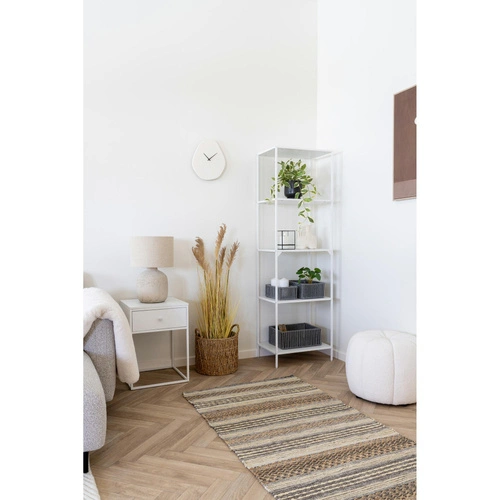 Bilby lampka nocna ceramiczna beżowa ze szklanym kloszem do sypialni