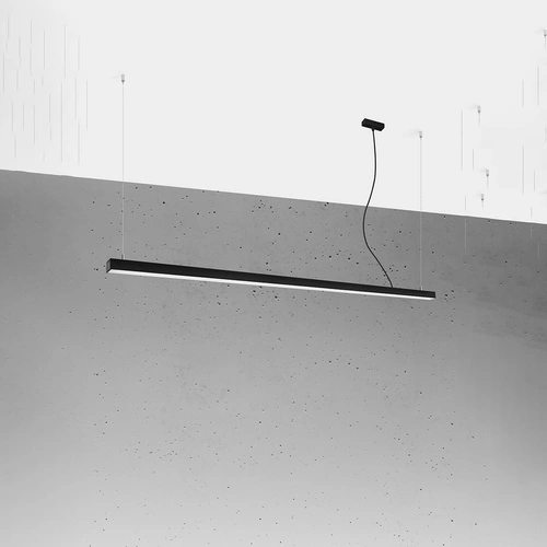 Lampa wisząca PINNE 200 czarna LED minimalistyczna do salonu i nad stół 200 cm