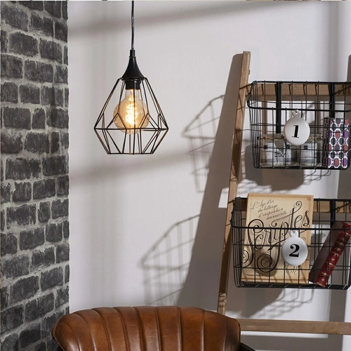 Lampa wisząca Drim czarna loftowa metalowa do salonu i kuchni Atmosphera 25 cm