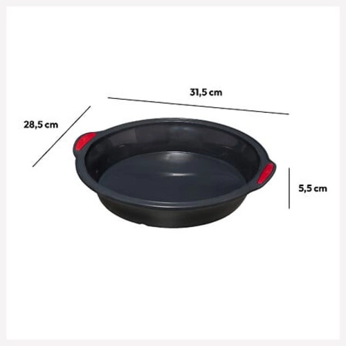 Forma do pieczenia okrągła 26cm           silikonowa szara