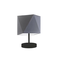 Lampka PASADENA abażur szary stalowy ste laż czarny