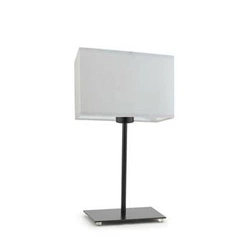 Lampka nocna AMALFI nowoczesna z jasnoszarym abażurem i czarną podstawą do sypialni LYSNE