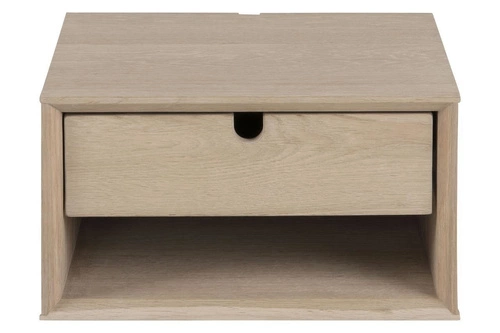 Szafka nocna drewniana wisząca z szufladą 37 cm Century Actona nowoczesna naturalna