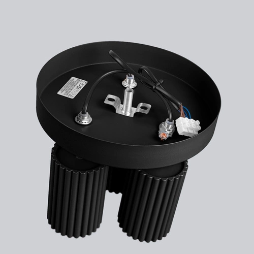 Plafon sufitowy czarny Karbon 3P nowoczesny aluminiowy ruchomy do salonu i sypialni