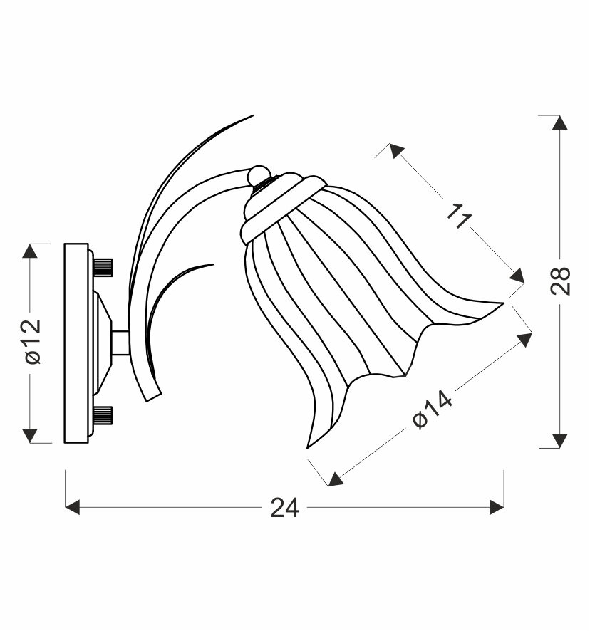 Kinkiet Antiqa lampa patynowy 1x40 E27 klosz biały