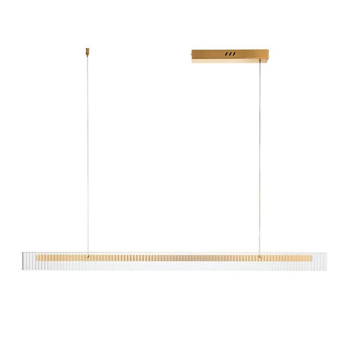 Nowoczesna lampa wisząca LONGIN-120 LED złota 120 cm nad stół do jadalni Step into Design