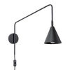 Nowoczesny kinkiet ścienny NOX czarny metalowy do sypialni i salonu SOLLUX LIGHTING 61 cm