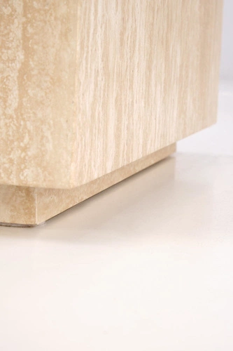 Stolik kawowy Travertino kwadratowy 45x45 cm nowoczesny skandynawski do salonu Intesi