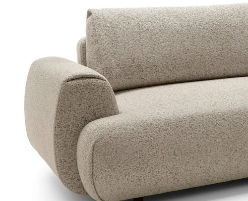 Narożnik z funkcją spania prawy Ljung nowoczesny beżowy z pojemnikiem do salonu Intesi