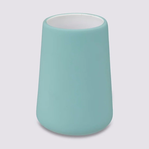 Kubek na szczoteczki do zębów Colors błękitny ceramiczny nowoczesny do łazienki 5five