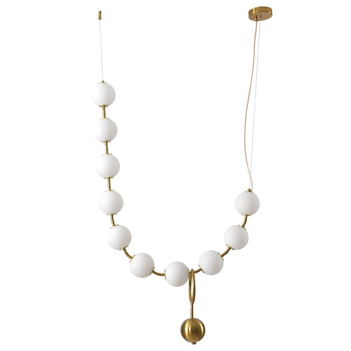 Lampa wisząca kula LED CORALLI L biała nowoczesna do salonu i nad wyspę 150 cm